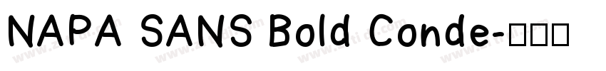 NAPA SANS Bold Conde字体转换